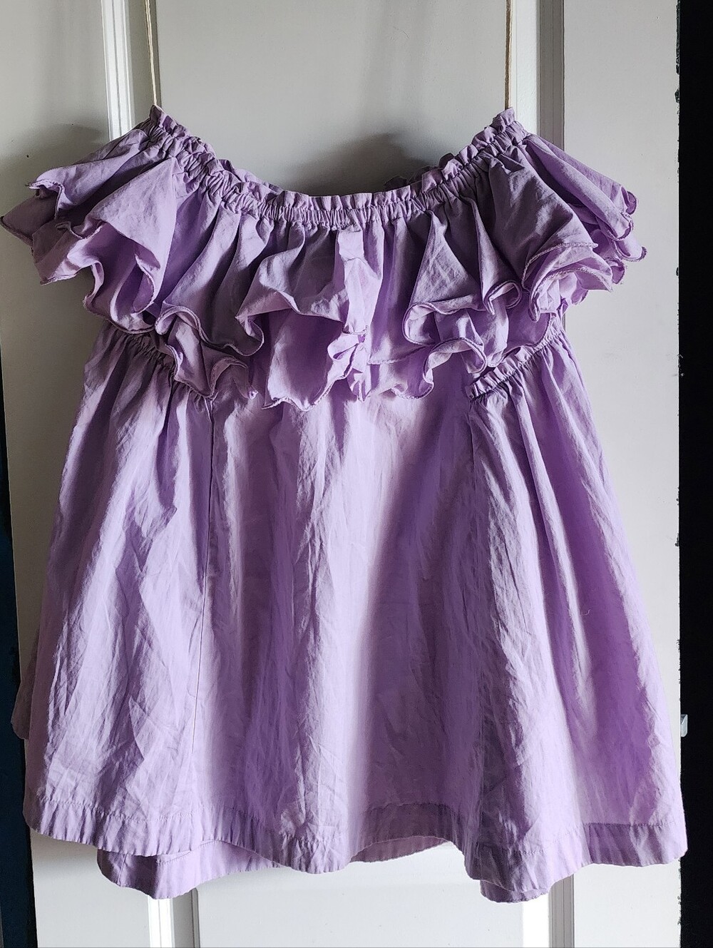 Free People XS Purple Sleeveless Ruffle Babydoll Dress